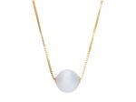Golden necklace k14 with a pearl Ø 8mm (code S249730)